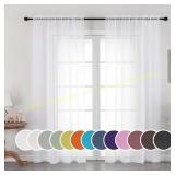 OWENIE Sheer Curtains 54in Long, 2 Panels Set