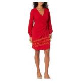 Size 6 Womens Side Knot V-Neck Sheath Dress