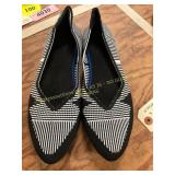 Size 9.5/10 B&W Slip On Flats