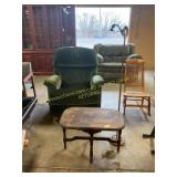 Table + Antique Lamp