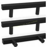 30ct Square Cabinet Handles Matte Black 5" Pulls
