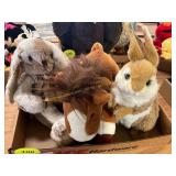 2ct Rabbit Plushies, 1ct Horse Plush