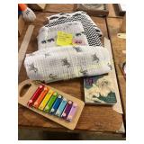 4ct Cotton Muslin Swaddle Blankets, Toy, Book