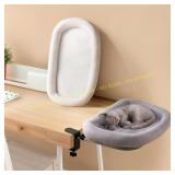 Cat Desk Bed & Perch, 2 Covers, Grey-White