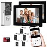 Wolilimo 3-Wired Video Intercom: 7" Screens, 1080P