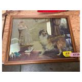 Girl & Dog Framed Print