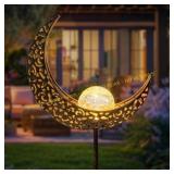 Homeimpro Garden Solar Moon Glass Globe LED