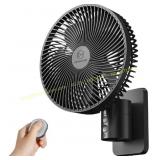 WHITE LEMOISTAR 8" Wall RV Fan with Remote