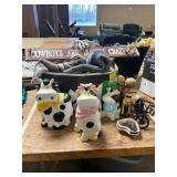 Cow Canisters, Blanket, Knickknacks, Misc