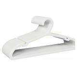 30 Pack Non-Slip Plastic Coat Hangers, White
