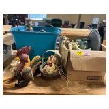 Rooster Decor, Jars of Buttons, Lantern, Misc