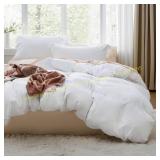 Bedsure White Duvet Cover King Set   3 Pieces