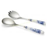 Spode Blue Italian Salad Servers Set 10"