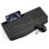Wireless Keyboard & Mouse Combo: 2.4GHz Black