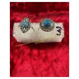 2ct Size 6 Ladies Stackable Turquoise Colored Ring