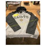 1X New Orlean Saints Raglan Pullover Hoodie
