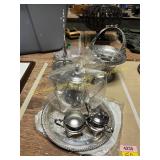 Silver Plate Tea Pot, Misc Pieces