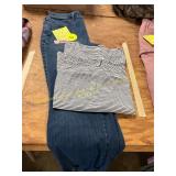 Size 8 Denim Joggers + Lands End Med Shirt