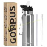 GOPPUS 24 oz Insulated Water Bottle with Straw
