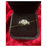 Ladies Pink Gemstone Size 6 Ring