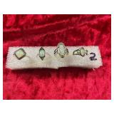 4ct Ladies Retro Stackable Ring Size 6