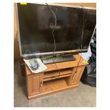 Hitachi TV With Remotes + Stand, Desk