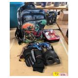 Backpack, Lunchbox, Gloves, Toys