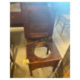 Antique Mission Oak Commode Chamber Pot Chair