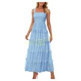 PrettyGarden Sleeveless Smocked Maxi Dress large