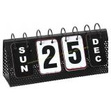 Metal Desk Calendar: Perpetual Farmhouse Flip