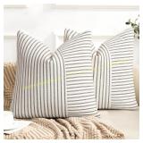 Farmhouse Pillow Covers 18x18 Set of 2