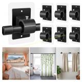 6Pcs No-Drill Curtain Rod Brackets