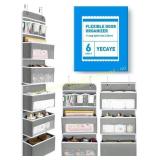 Over-the-Door Organizer, 2-Split Grey