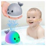 Gigilli Light Up Whale Bath Toy for Babies