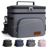 HOTOR Insulated Lunch Box, 4 Pockets, Grey