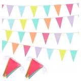 Preboun 164 ft Pennant Banner Garland 120 Pcs