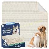 2ct Washable Pee Pads for Dogs (18"x24"