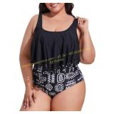 Mooncore Plus Size Tankini Swimsuit Sz 2XL