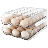 MesRosa Egg Holder for Fridge, 2-Layer