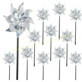 Winemana 12 Pack Reflective Pinwheels Garden