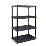 Gracious Living 4-Shelf Knect-A-Shelf Black