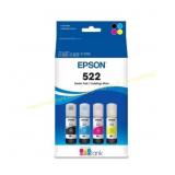Epson 522 Ink Bottles Black Cyan Yellow