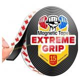 Magnetic Tape 15ft x 1/2in, Adhesive Backing