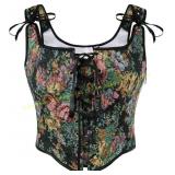 Scarlet Darkness Corset Top: Lace-Up Bodice