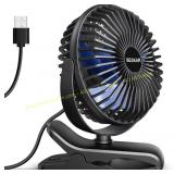 BESKAR USB Powered Clip-On Fan, 3 Speeds