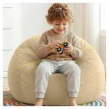 Stuffed Animal Storage Bean Bag Chair Cover Camel
