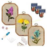 Maydear 3 Pack Embroidery Kit with Hoop