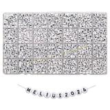 Melius 1450Pcs Acrylic Letter Beads 28 Grid Box
