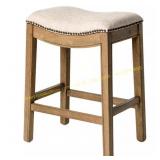 Maven Lane Adrien Saddle Stool, Natural/Wheat
