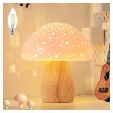 BOHON Mushroom Lamp: Ceramic Nightstand Light